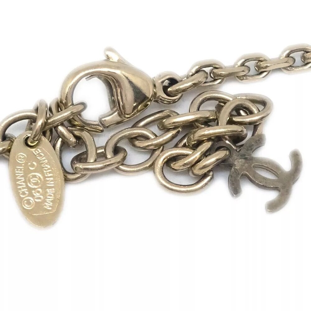 Chanel No5 Ligne Chain Necklace Pendant Gold White 06C 133908 - Picture 4 of 4